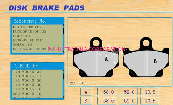 Size 68 motorcycle brake disc straightening with long life performance RXK / RXS